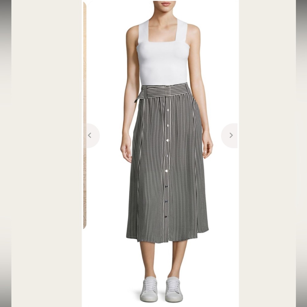 A.L.C. DIVYA' STRIPE SILK LONG SKIRT size 6